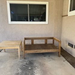 Loveseat And Side Table $35