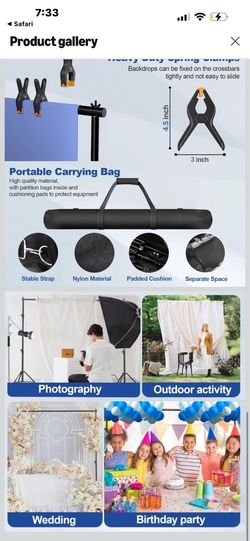 Heavy duty back drop