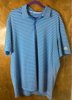 Adidas Men's Striped Golf Polo Shirt Size XL