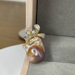 100% Natural King Baroque Pendant S925