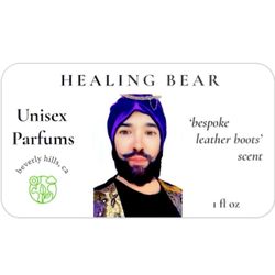 bespoke leather boot scent Parfum Authentic HEALING BEAR Beverly Hills CA Unisex Men Women Cologne Perfume Potion Spray FULL SZ 1 oz NEW