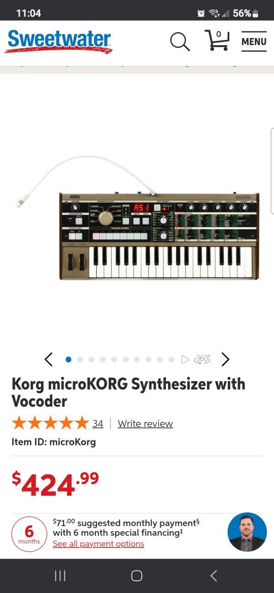 MicroKorg Synthesizer and Vocorder