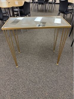 Golden Narrow Entryway Table