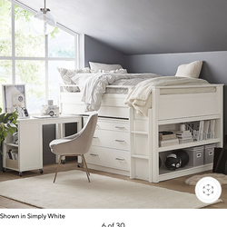 Pottery Barn Sleep & Sturdy Low loft bed