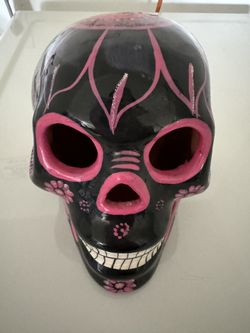 Hand painted Dia De Los Muertos Skull
