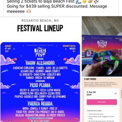 2 Baja Tickets 3 Day Passes