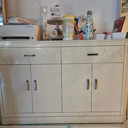 Credenza And 2 Cabinets With Lights 