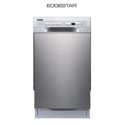 EdgeStar 18” Wide 8 Place Setting Energy Star Certified Built-In Front Control Dishwasher
