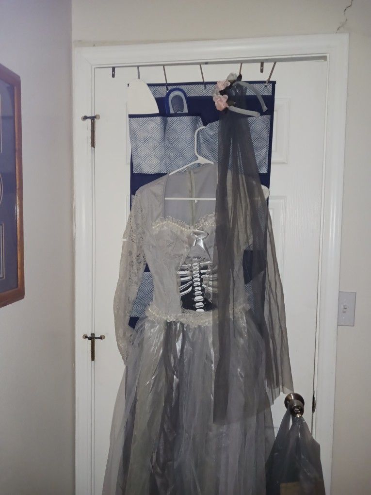 Halloween Bride With Veil Dress