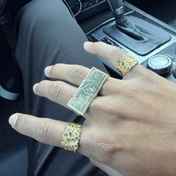 10k Gold Rings Nugget Dollar Ring