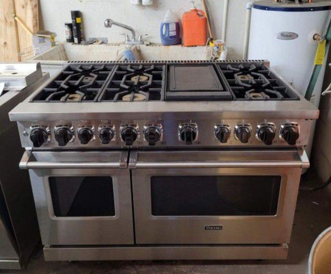 Viking 48" Stainless Steel Dual Fuel Gas Stove