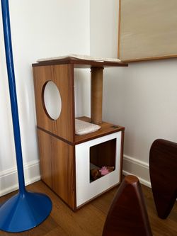 Catit Vesper Box Small Cat Tree, Walnut