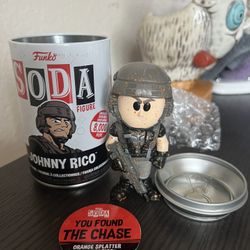 LIMITED EDITION CHASE ORANGE SPLATTER Johnny Rico Starship Troopers Funko Soda