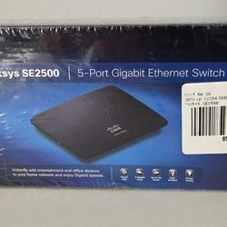 Cisco Linksys SE2500 5-Port Ethernet Switch – Brand New, Unopened