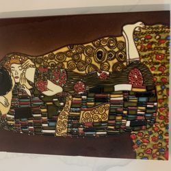 The Kiss By Gustav Klimt Ceramic Art