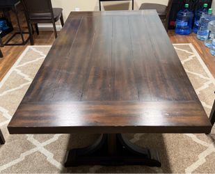 Dark Brown Wood Extension Dining Table 78” to 102” $400 OBO