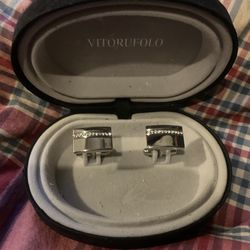 Silver cuff links