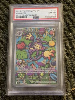 Pokemon 2025 Ambipom 107/094 Illustration Rare Phantasmal Flames GEM MINT PSA 8