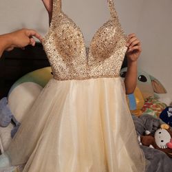 Gold Tulle Dress