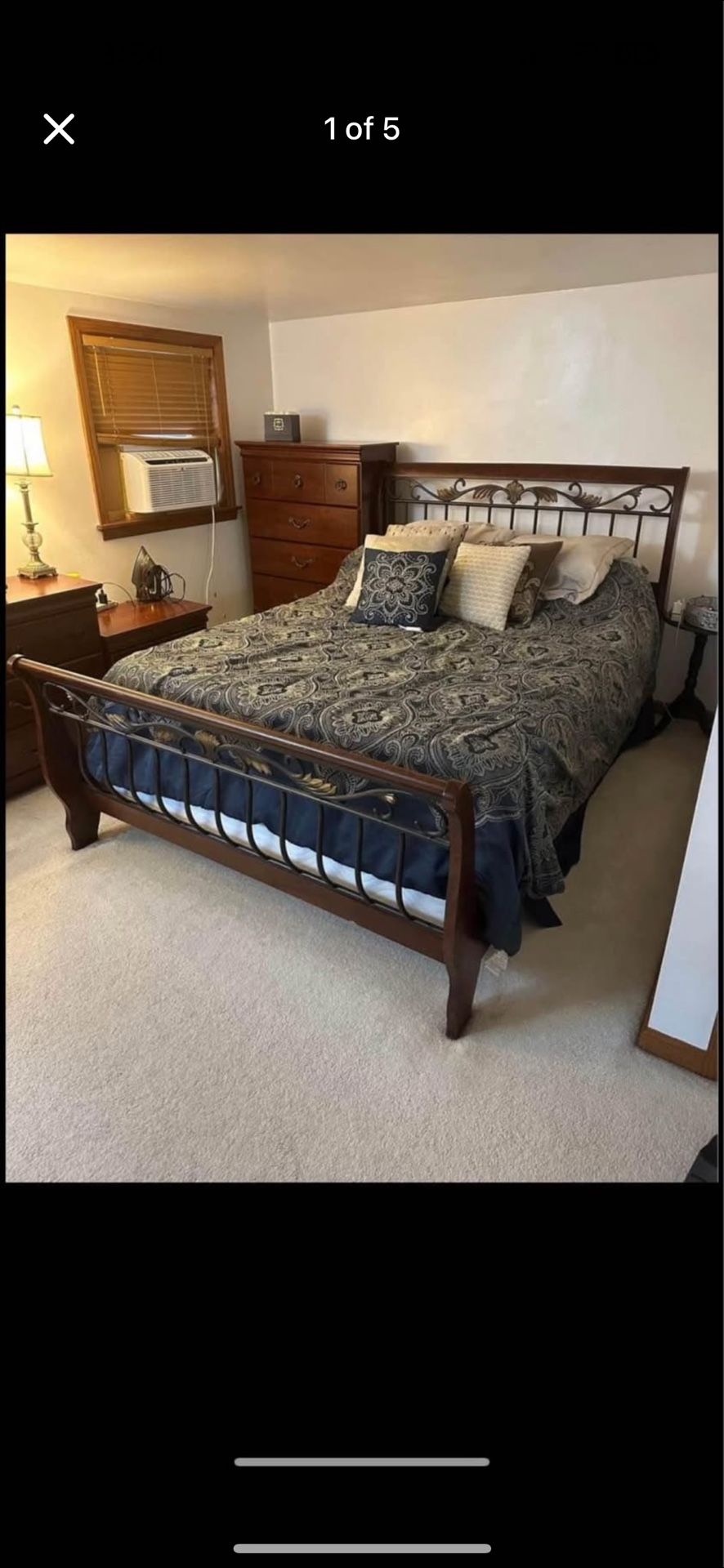Queen wooden bed Set