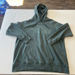 The North Face Green Women’s Hoodie - Size Large (With Stain)