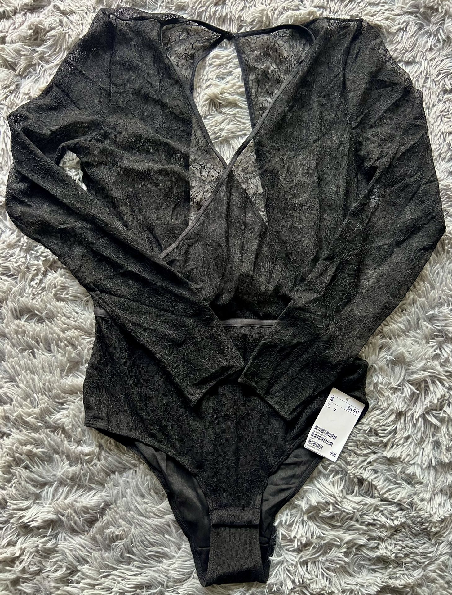 H&M Black Lace Bodysuit 