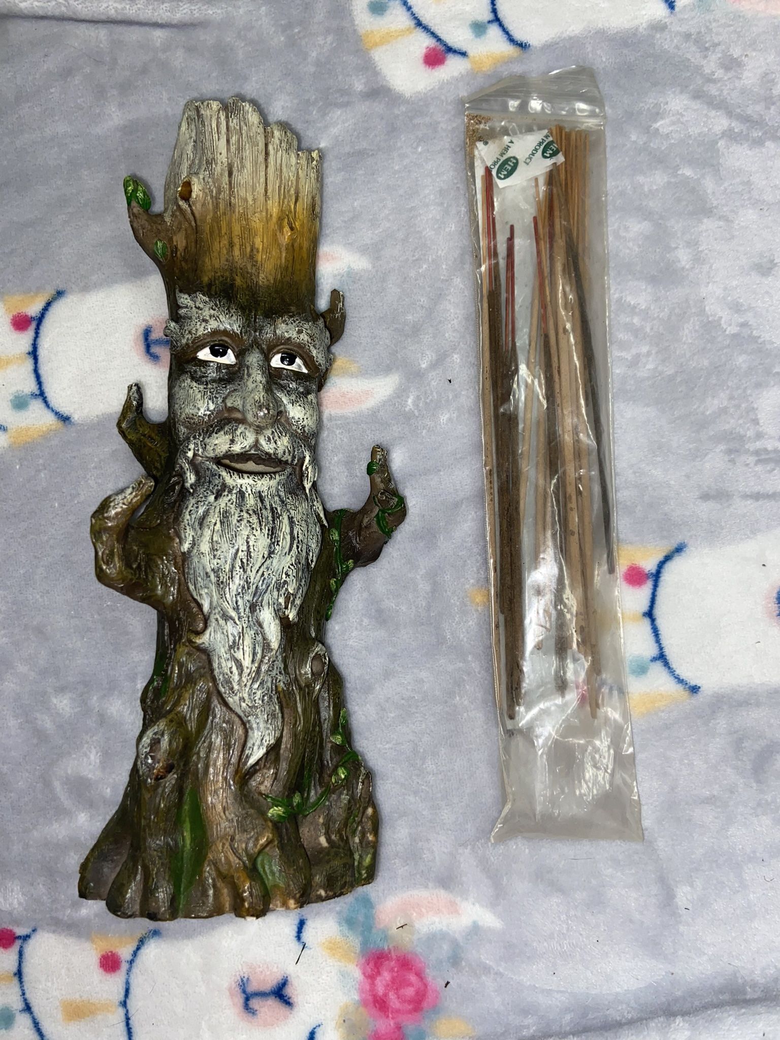 Tree Incense Holder with incense sticks