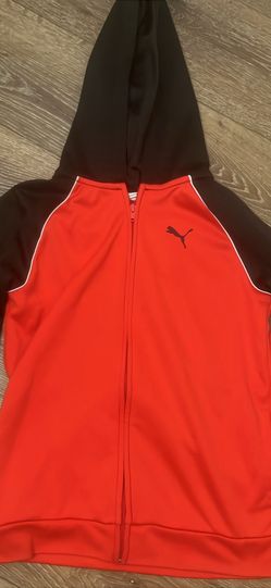 Used Red/Black PUMA Full-Zip Sports Hoodie (Boys Size 10-12)