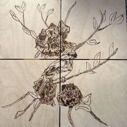 Handmade Engraved Wall And Desk Or Table Art