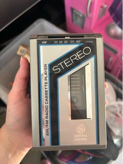 Vintage cassette player and radio