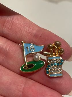 Golf Themed Enamel earrings
