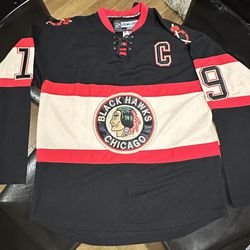 Chicago Blackhawks Jonathan Toews Jersey FIGHT STRAP NHL Hockey Reebok CCM Sz 48