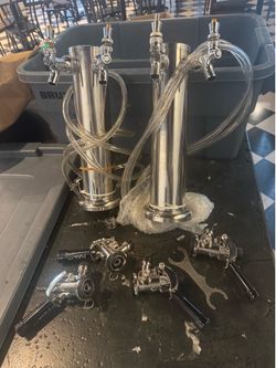 two keg faucet towers