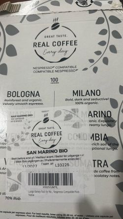 REAL coffee 100 capsules nespresso compatible