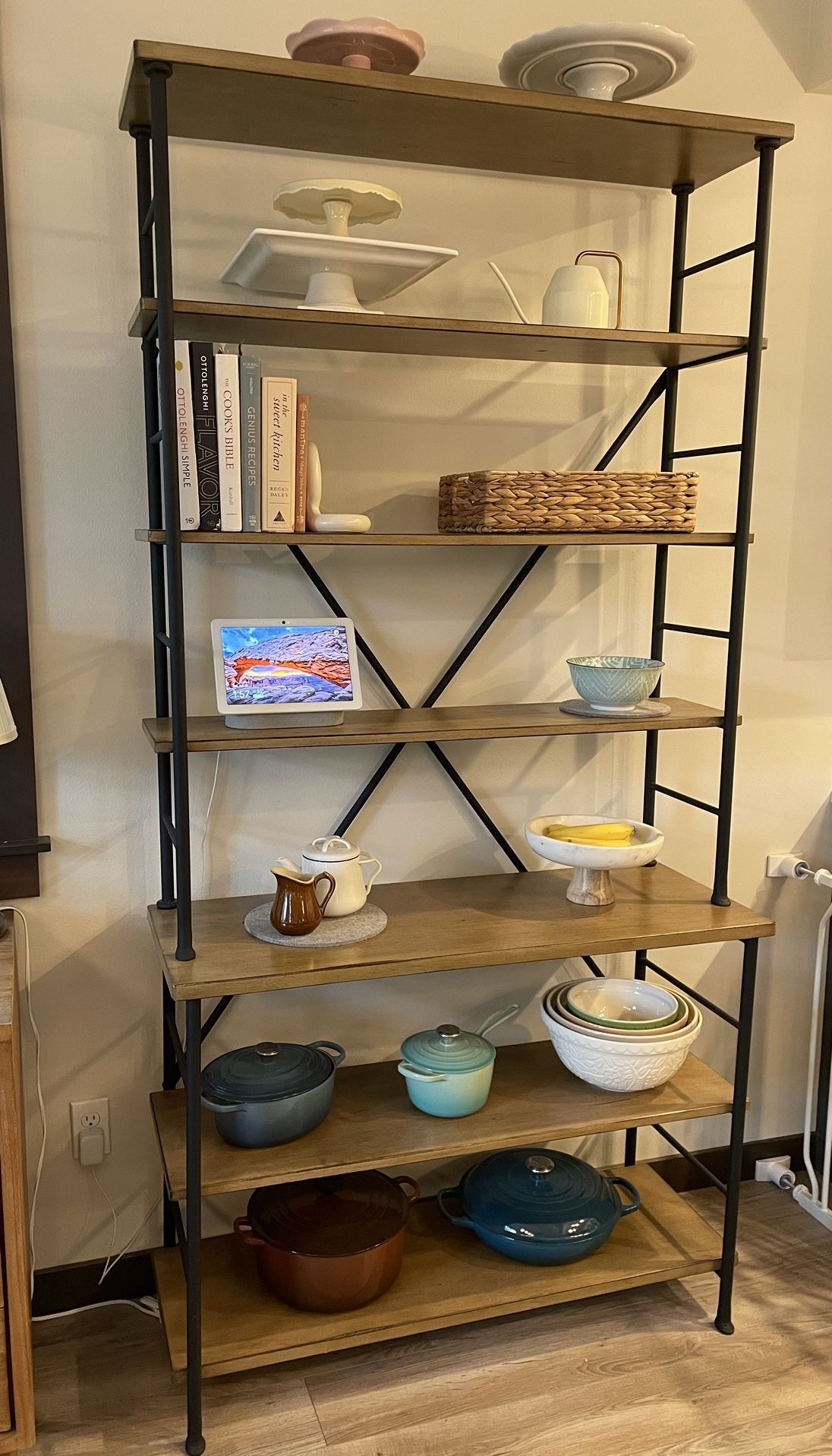 Ballard Design French Baker’s Rack, Bookcase, Shelf Unit