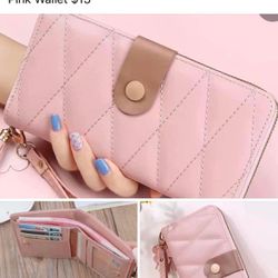 Beautiful, pink wallet, new