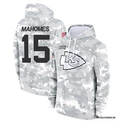 Kansas City chiefs Mahomes Womens Hoodie Jersey Size Medium Salute To Service 2024-2025 Season Grey Camo Nike 