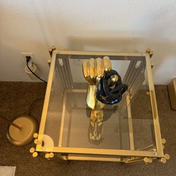 Gold Hollywood regency table