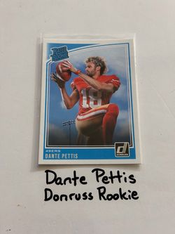 Dante Pettis San Francisco 49ers WR Donruss Rookie Card.