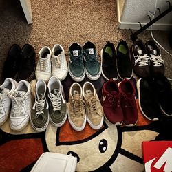 10 Pairs Of Shoes, Nike, Converse, Vans, Adidas, Puma