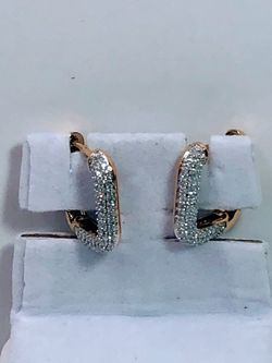 1 Ct PGL Certified Lab Grown Diamond Earrings, Sterling Silver/14K overlay