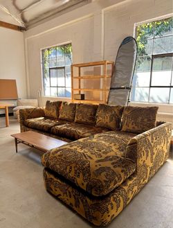 FUN CUSTOM REUPHOLSTERED SECTIONAL SOFA