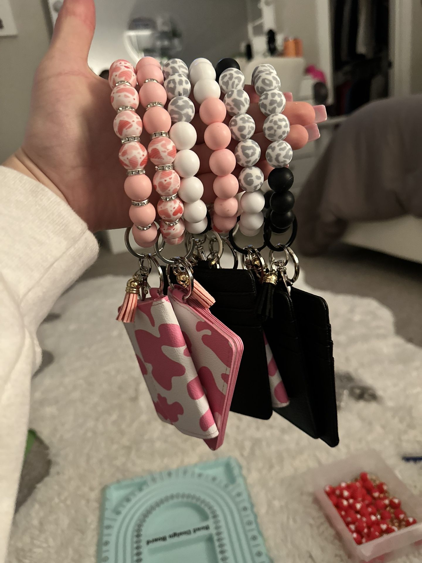 Silicone Keychains W/card Wallet