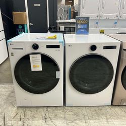 LG 4.5 cu. ft. Smart Front Load Washer & 7.4 cu. ft. Vented Gas Dryer