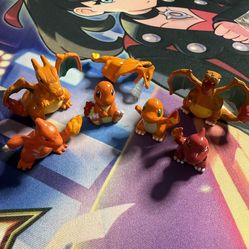 Pokemon Charizard Charmander Charmeleon Mini Figures Pencil Toppers (7pcs)