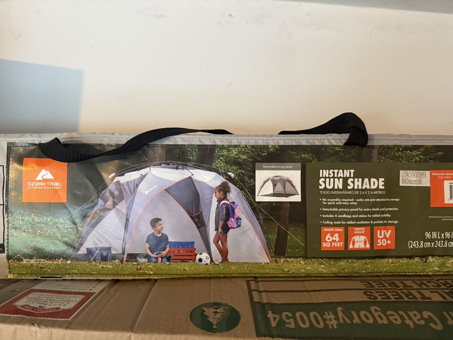 Ozark Trail 8' x 8' Instant Sun Shade: brand new 