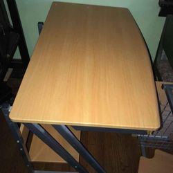 Multi Level Desk With Shelves  and Drawer 