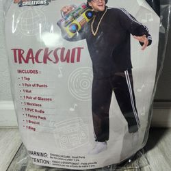 Spooktacular Creations 80s Track Suits Mens, Adult Halloween 90s Old School Rapper Costume for Halloween Cosplay Party