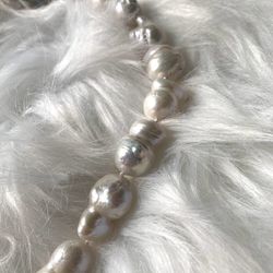 Freshwater Pearl Choker Necklace Baroque Shape