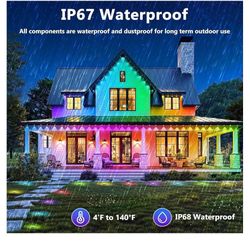 LETIANPAI 500 ft Permanent Outdoor Lights,RGB Eaves Lights with App Control Remote,